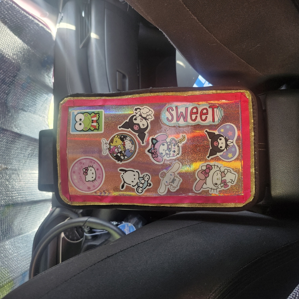 Customized Holographic Sticker Car Armrest Cover Aka Center Console Cover